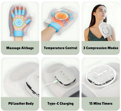 3-in-1 Hand Massager - Ultimate Relief for Hands, Wrists & Fingers